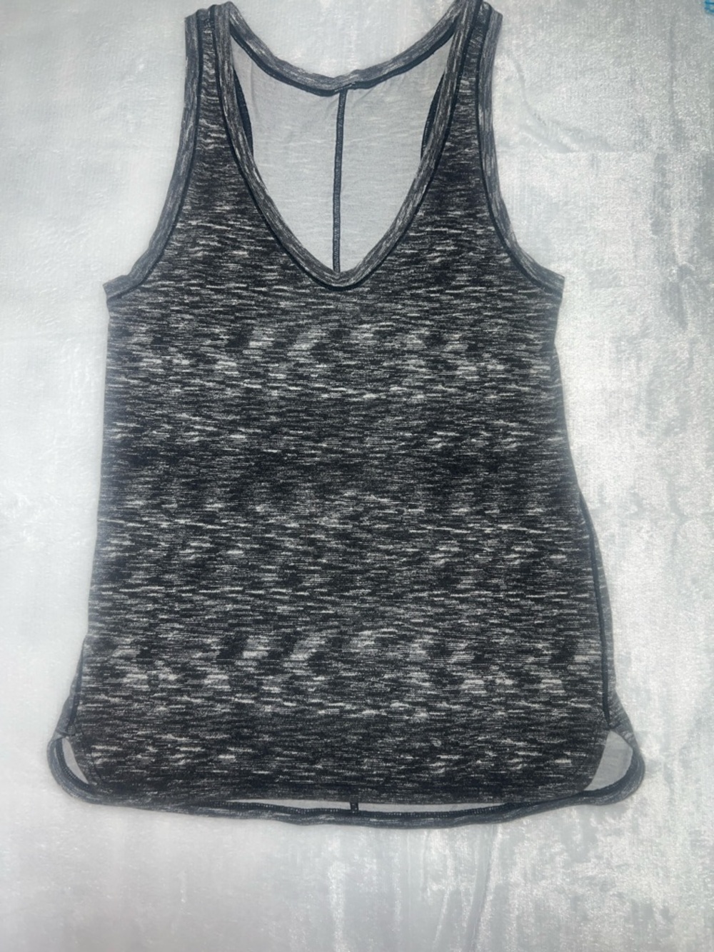lululemon athletica Black Heathered V-Neck Tank
